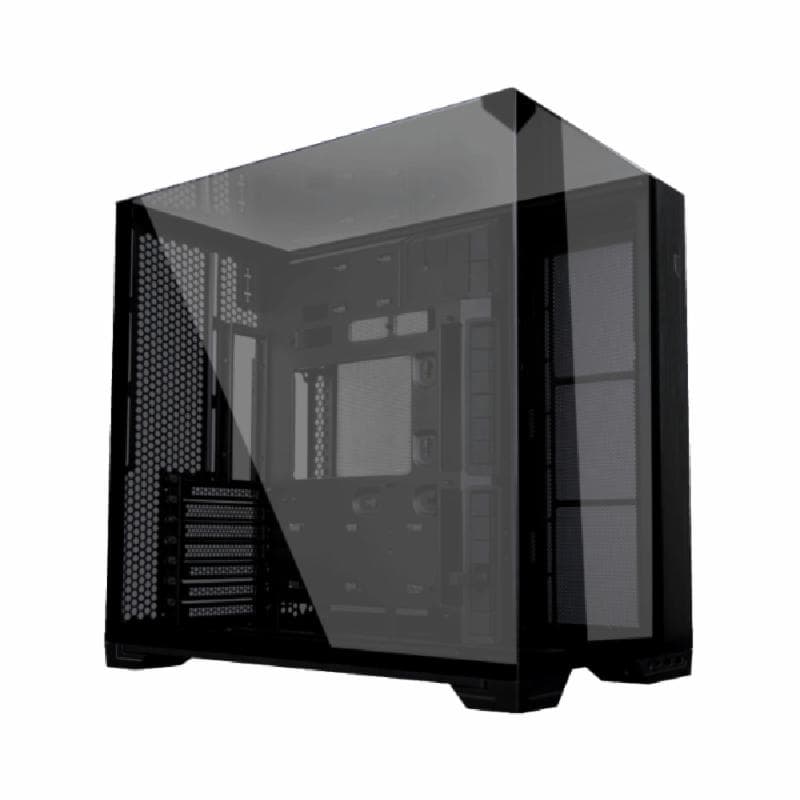 LIAN LI O11 VISION COMPACT (BLACK) - E-ATX Swappable Glass and Mesh TOP Panels