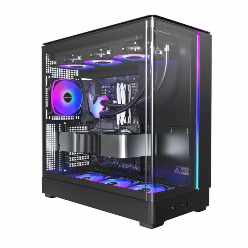 MONTECH KING 45 PRO (BLACK) | Full-Scale Dual Chamber Free 4 Fan ARGB ATX PC Case