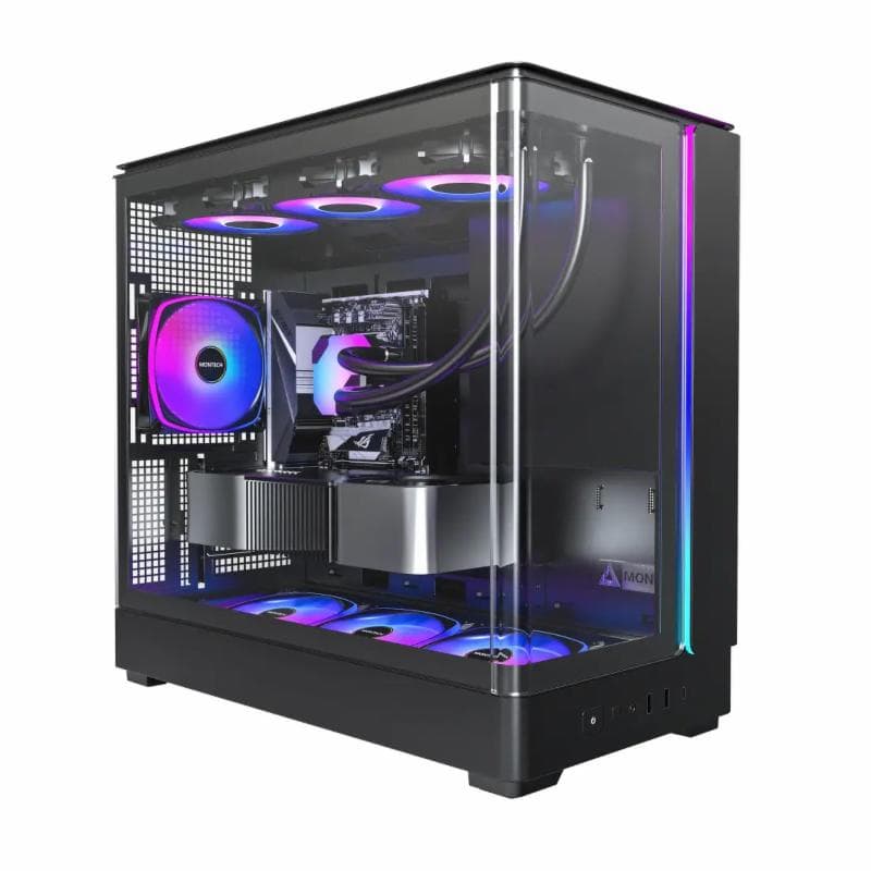 MONTECH KING 15 PRO (BLACK) |Full-Scale Dual Chamber Free 4 Fan ARGB Micro-ATX PC Case