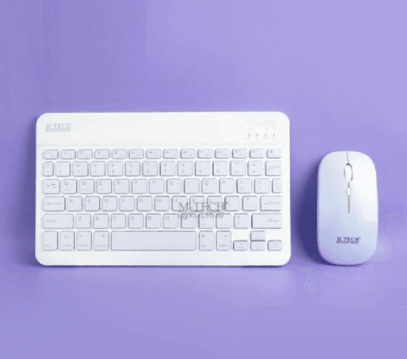 M-TECH STK-07 (Purple) Keyboard Mouse Combo Bluetooth Wireless Portable Slim