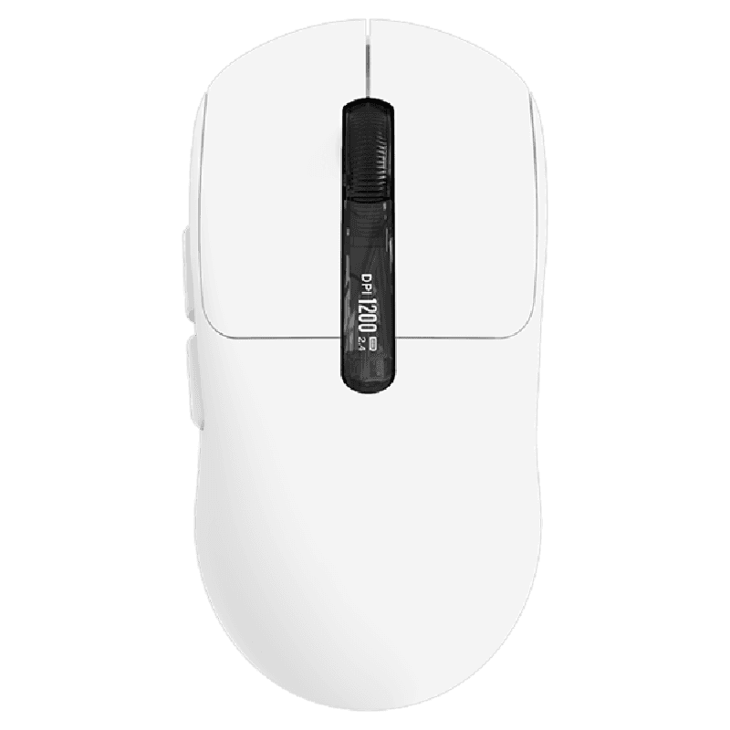 NYK NEMESIS ARKANA MQ50 (White) Mouse Wireless 2.4Ghz Dual Mode Rechargeable with Digital Display