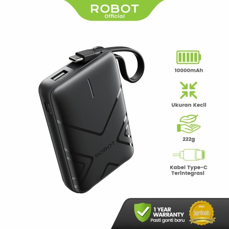 ROBOT RT17 10000mAh 10.5W Built-in Type-C Powerbank