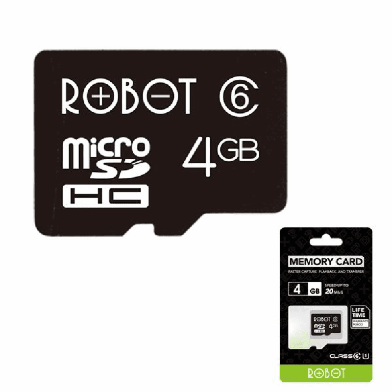 ROBOT 4GB Memory Card Class 10 MicroSD TF Card Chip