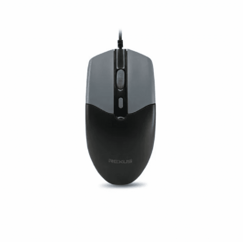 REXUS QC10 (BLACK GREY) MOUSE WIRED OFFICE