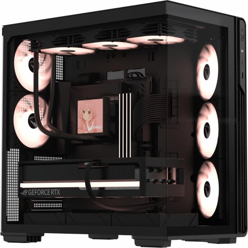 FORMULA V LINE Crystal Z7 PA (Black) Mid Tower E-ATX | Steel & Tempered Glass Include 5 FAN ARGB PWM