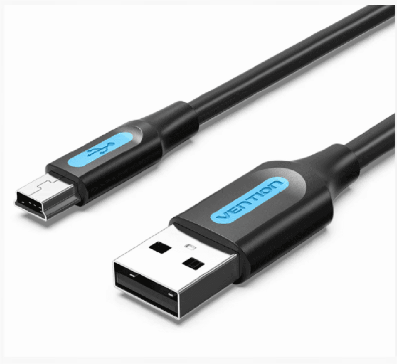 VENTION COMBD USB 2.0 A Male to Mini-B Male Cable 0.5M Black PVC Type