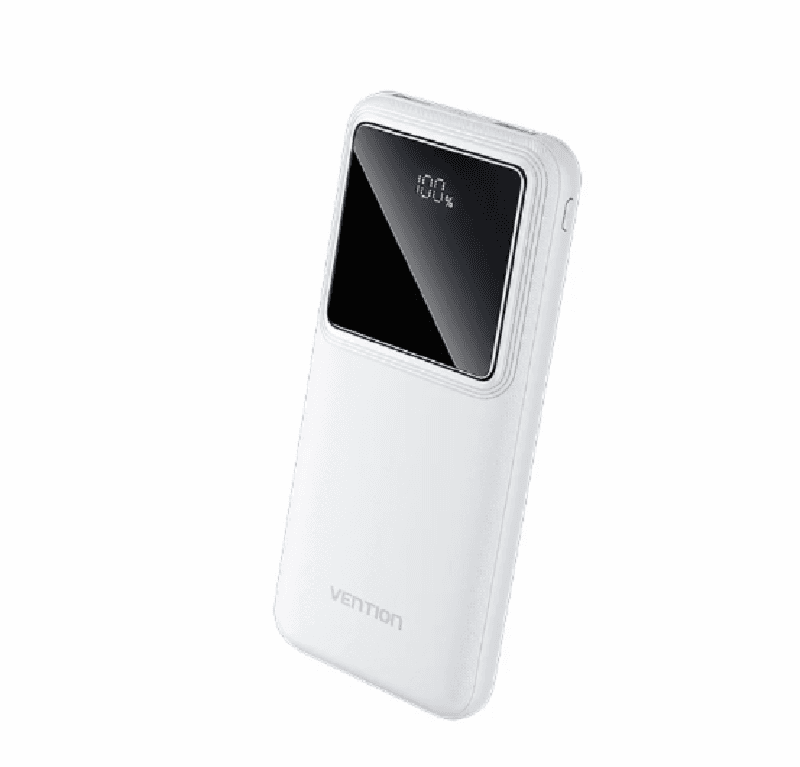 VENTION FHKW0 10000MAH 22.5W POWERBANK MICROUSB+C+AX2 WHITE LED