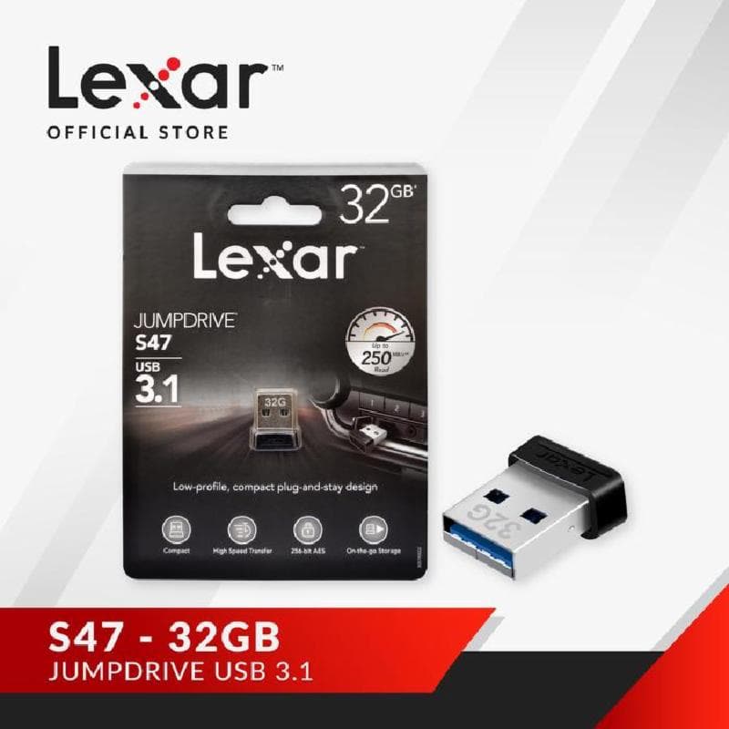 LEXAR JumpDrive S47 32GB USB 3.1 Flashdisk