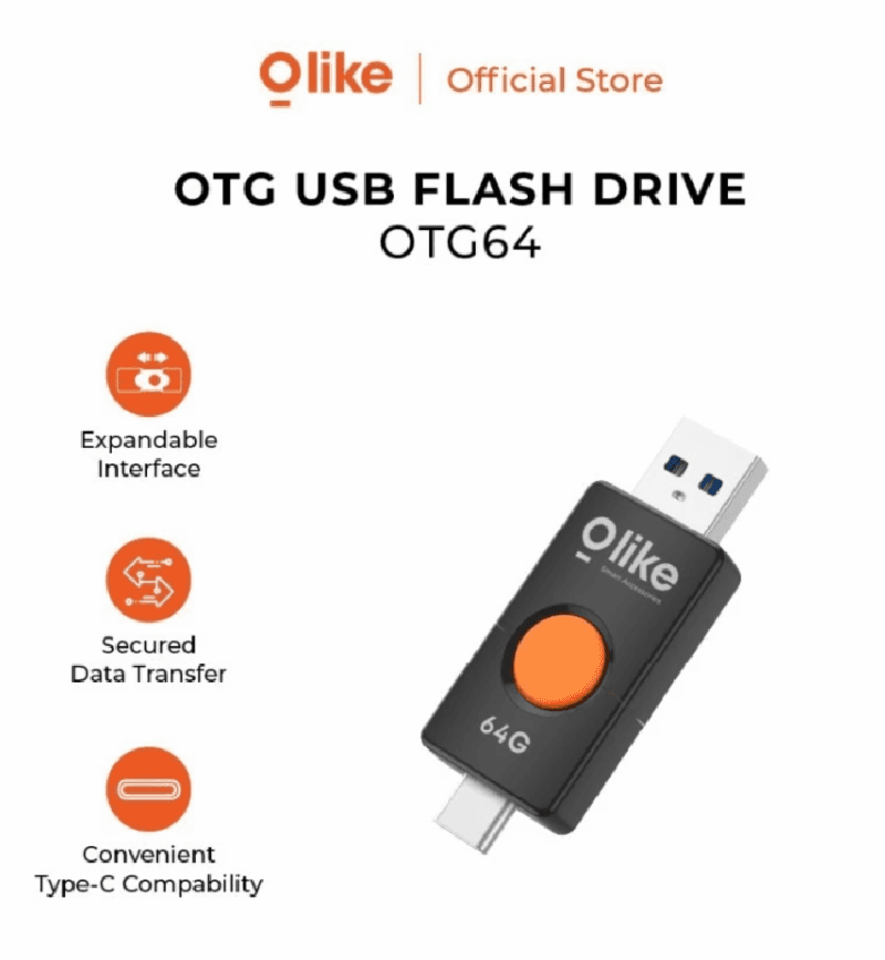 OLIKE OTG64 Black High-Speed OTG USB 3.2 Flash Drive 64GB