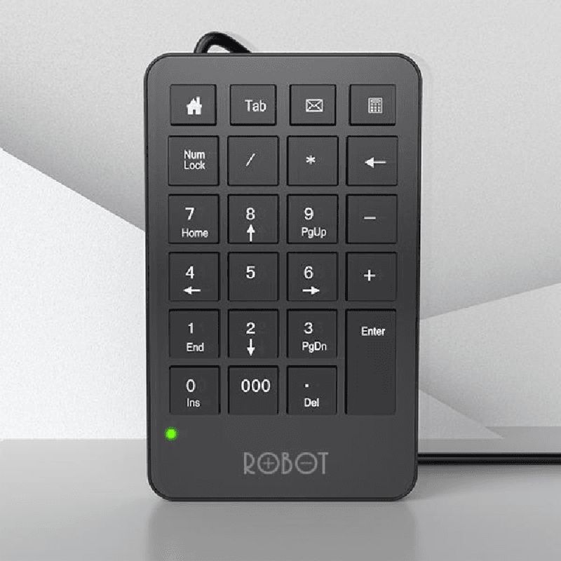 ROBOT RK01 Black Wired Numeric Keypad Tombol Multimedia