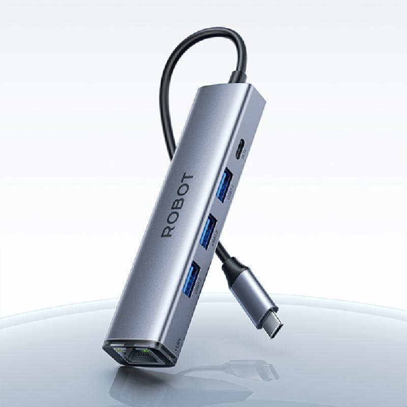 ROBOT HEA200C 5 IN 1 USB-C HUB RJ45 LAN 100Mpbs USB 3.0