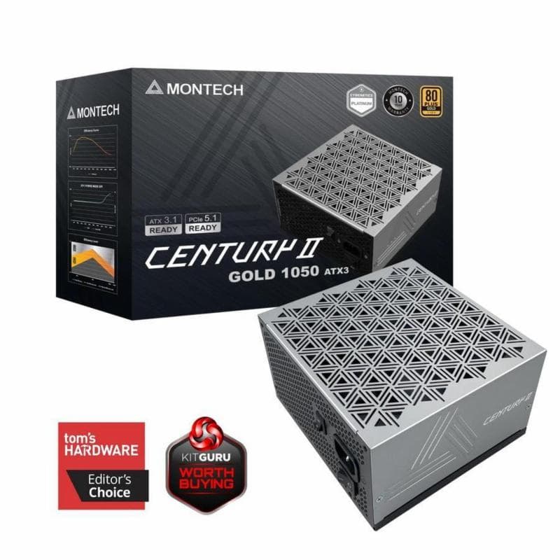 MONTECH CENTURY II 1050W 80+ GOLD ATX 3.0 PCIe 5.0 Full Modular