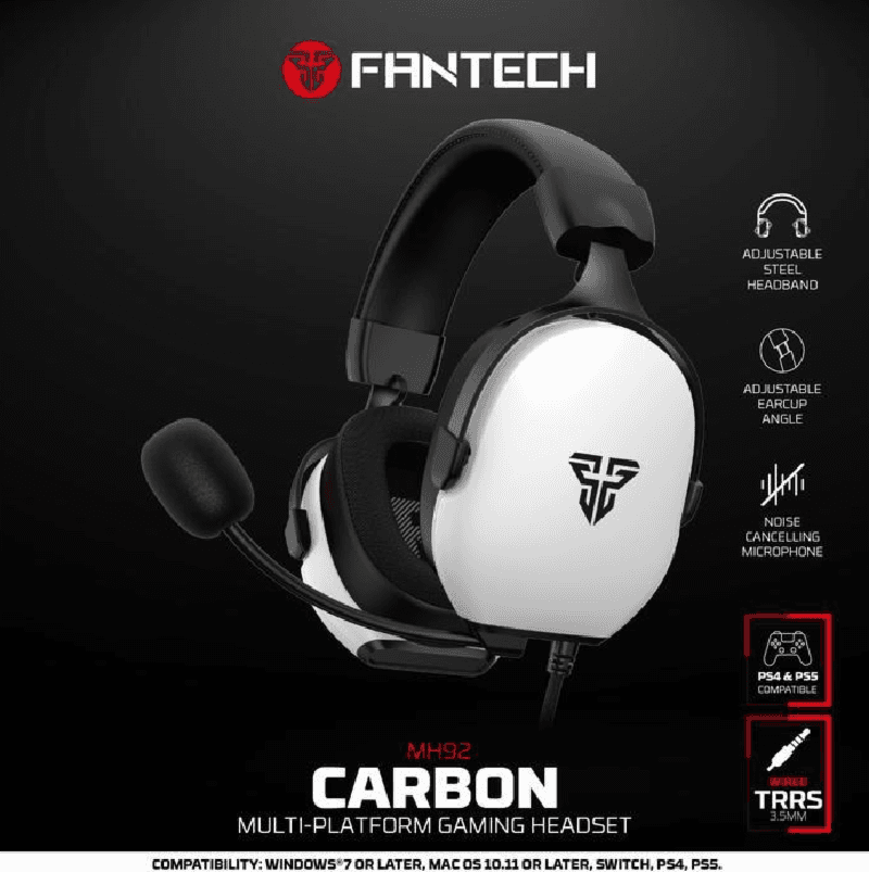 FANTECH MH92 CARBON (WHITE) GAMING HEADSET