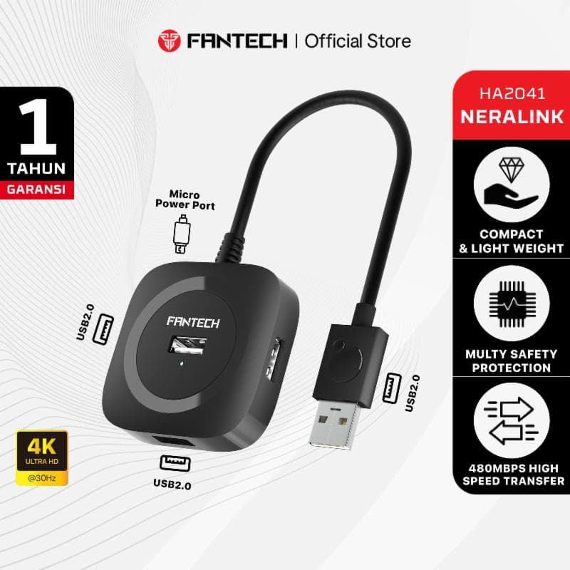 FANTECH NERALINK HA2041 USB 2.0 HUB 4 PORT