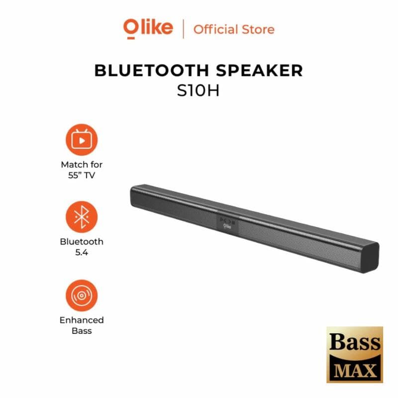 OLIKE S10H Black Speaker TV Bluetooth 5.4 10W Subwoofer Bluetooth 5.4 Bass Max