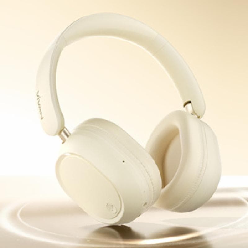 VIVAN Liberty H200S (Creamy White) Headphone Bluetooth Wireless Aux Dual EQ Extra Bass