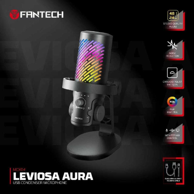 FANTECH LEVIOSA AURA MCX04 STREAMING DEVICES BLACK MICROPHONE