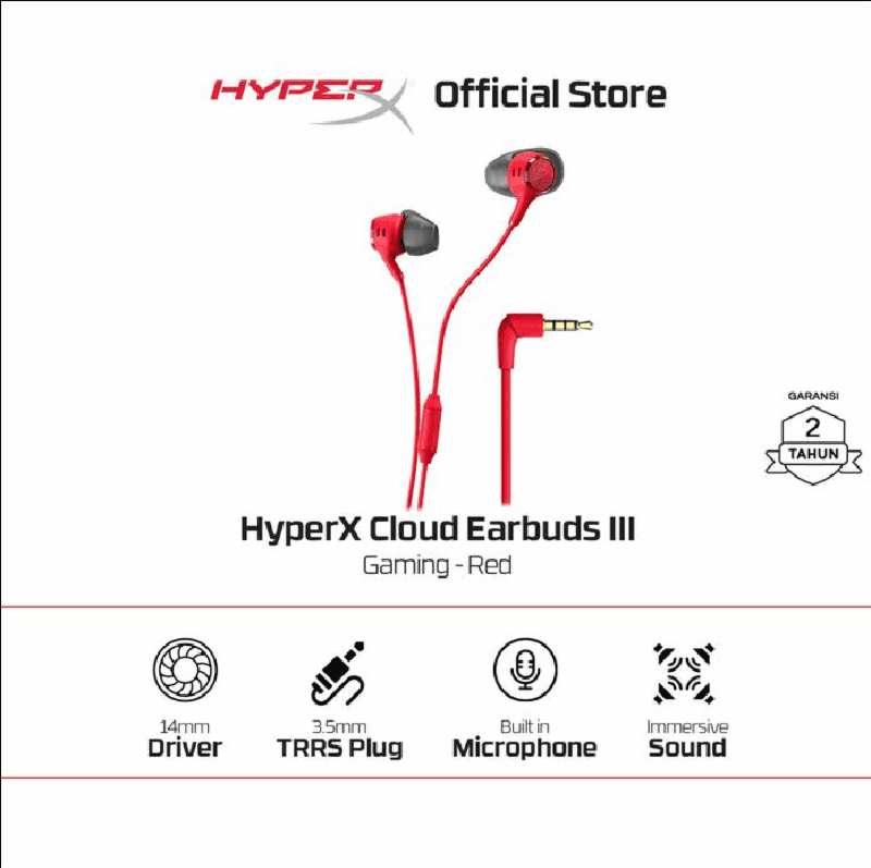 HyperX Cloud Earbuds III (RED) Gaming Earbuds