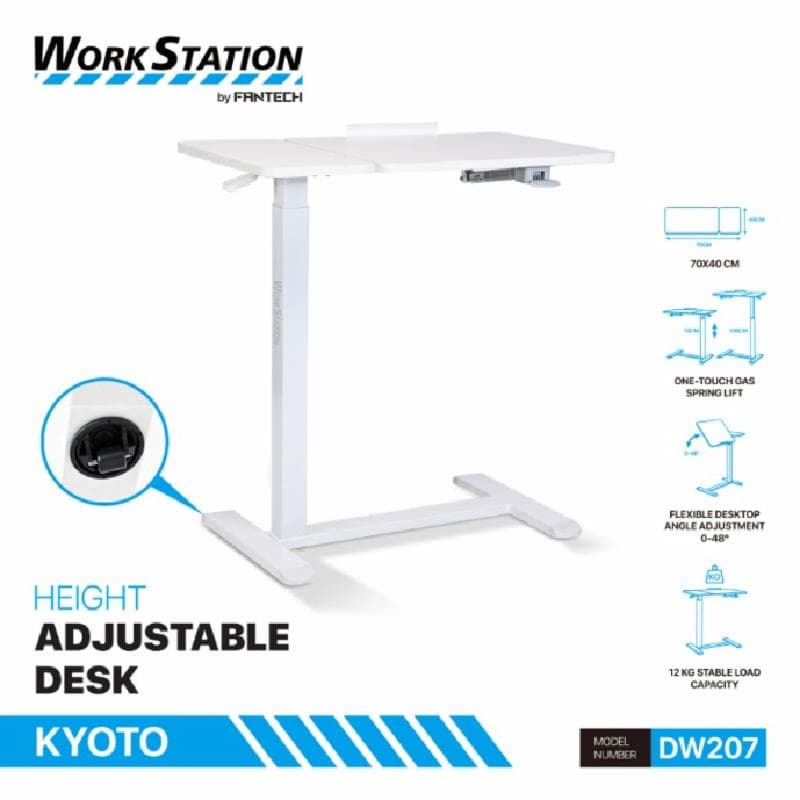 FANTECH WORK STATION KYOTO DW207 ELECTRIC ADJUSTABLE DESK WHITE