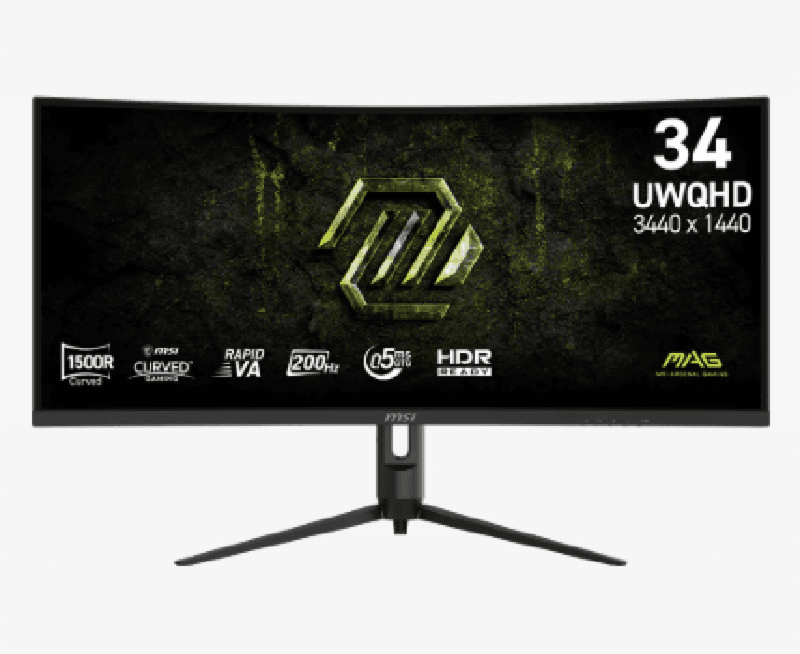 MSI MAG 342CQRF E20 34" VA Curved 1500R 3440x1440 1440p UWQHD 200Hz HDMI 2.0x2 DP HDR