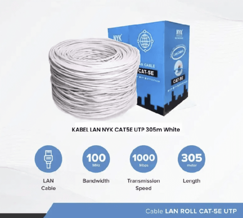 NYK CL R5 (GREY) KABEL LAN ROLL CAT 5E 305M