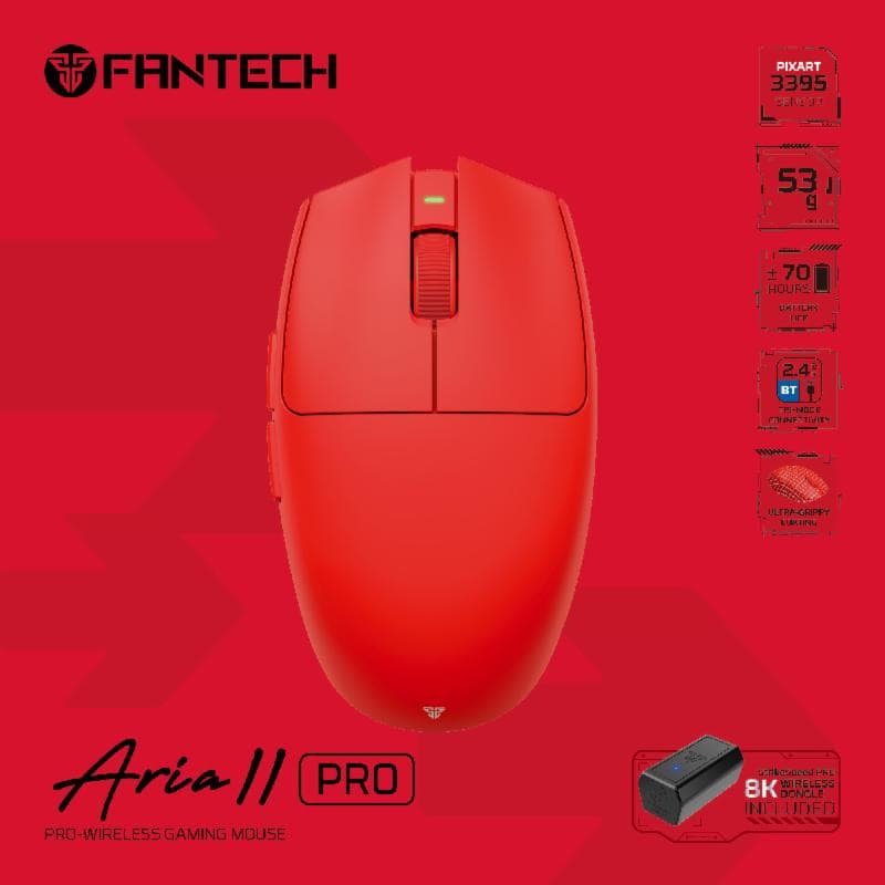 FANTECH ARIA II PRO XD7V2P (RED) GAMING MOUSE