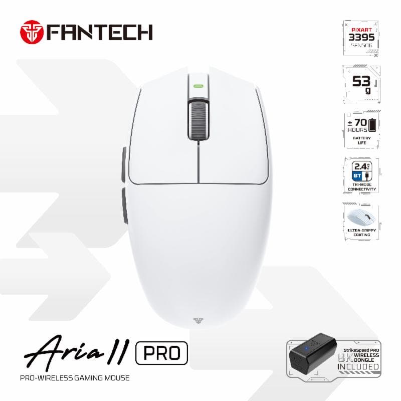 FANTECH ARIA II PRO XD7V2P (WHITE) GAMING MOUSE