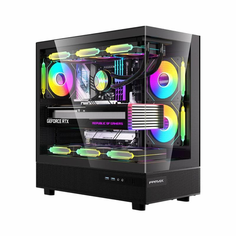 FPMAX DIAMOND Z8 NOVA (BLACK) - ATX GAMING CASE FREE 3 ARGB FAN