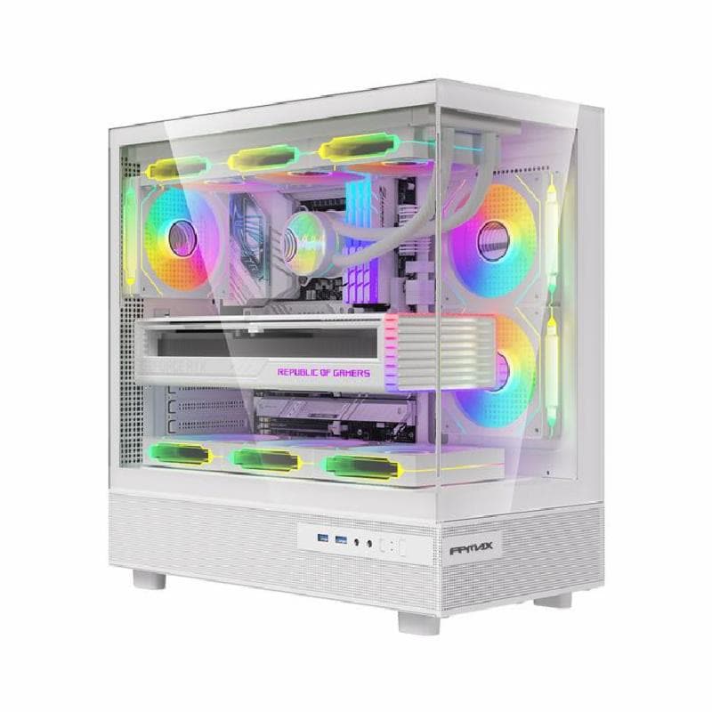 FPMAX DIAMOND Z8 NOVA (WHITE) - ATX GAMING CASE FREE 3 ARGB FAN