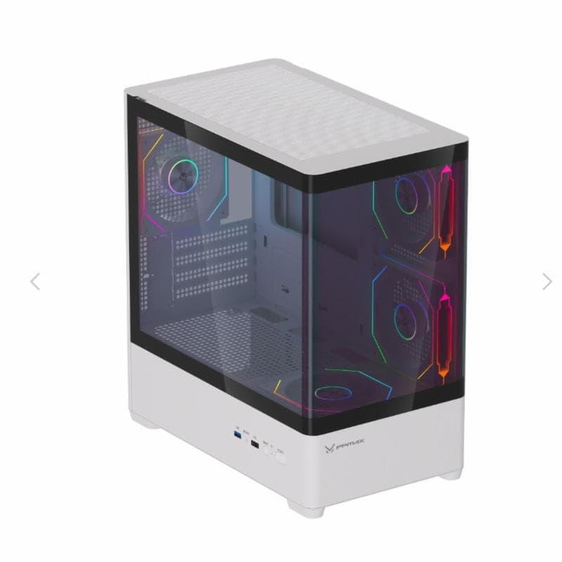 FPMAX DIAMOND R4M PRO LUMA (WHITE) m- ATX GAMING CASE FREE 3 RGB FAN