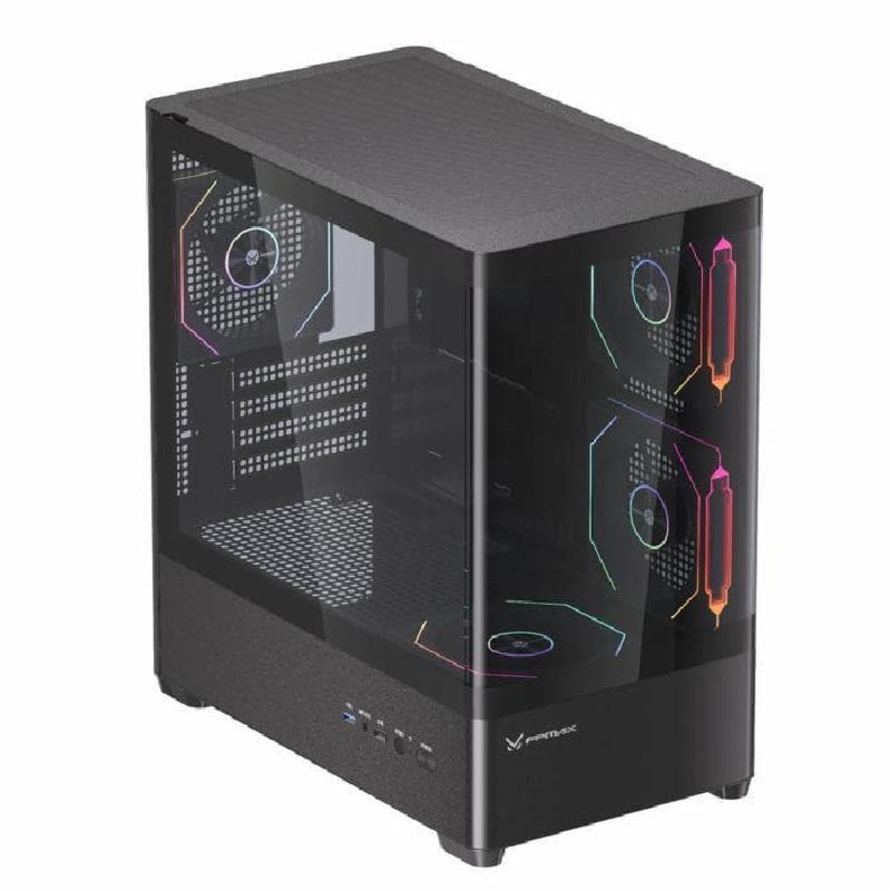 FPMAX DIAMOND R4M PRO LUMA (BLACK) m- ATX GAMING CASE FREE 3 RGB FAN