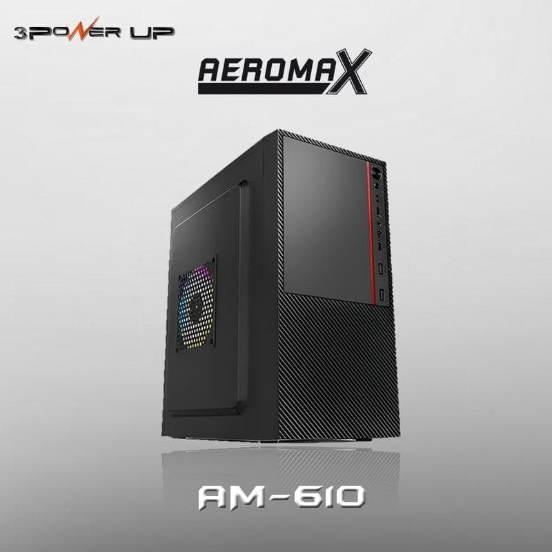 POWER UP AEROMAX AM-610 m-ATX Case include PSU 500W