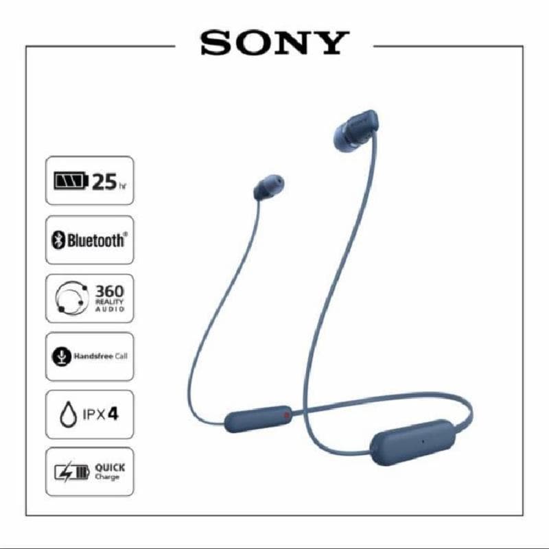 SONY WI-C100 (Blue) Wireless In-ear Sport Earphone