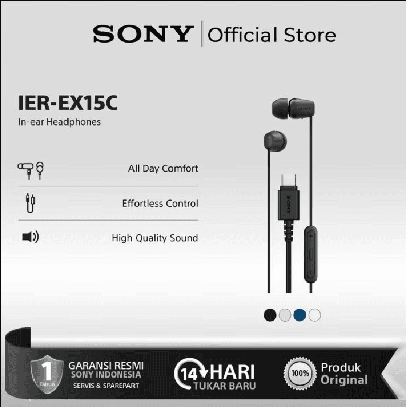 SONY IER-EX15C (Black) USB-C Wired Earphones