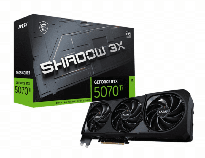 MSI GeForce RTX 5070 Ti 16G SHADOW 3X OC GDDR7