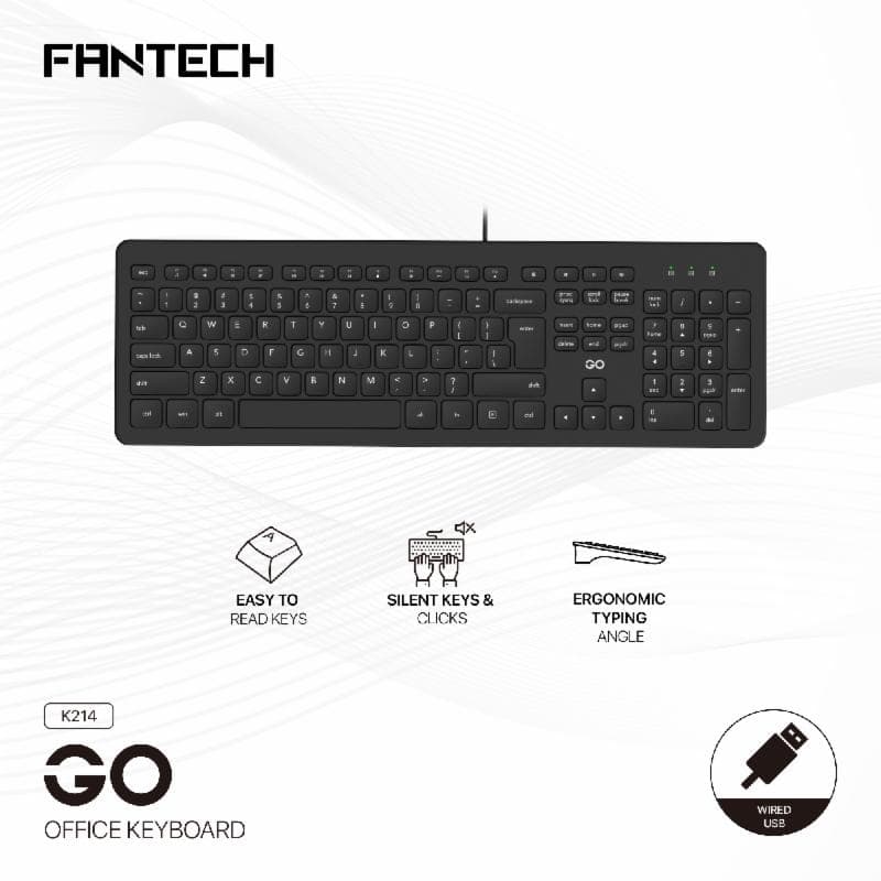 FANTECH GO K214 KEYBOARD OFFICE BLACK