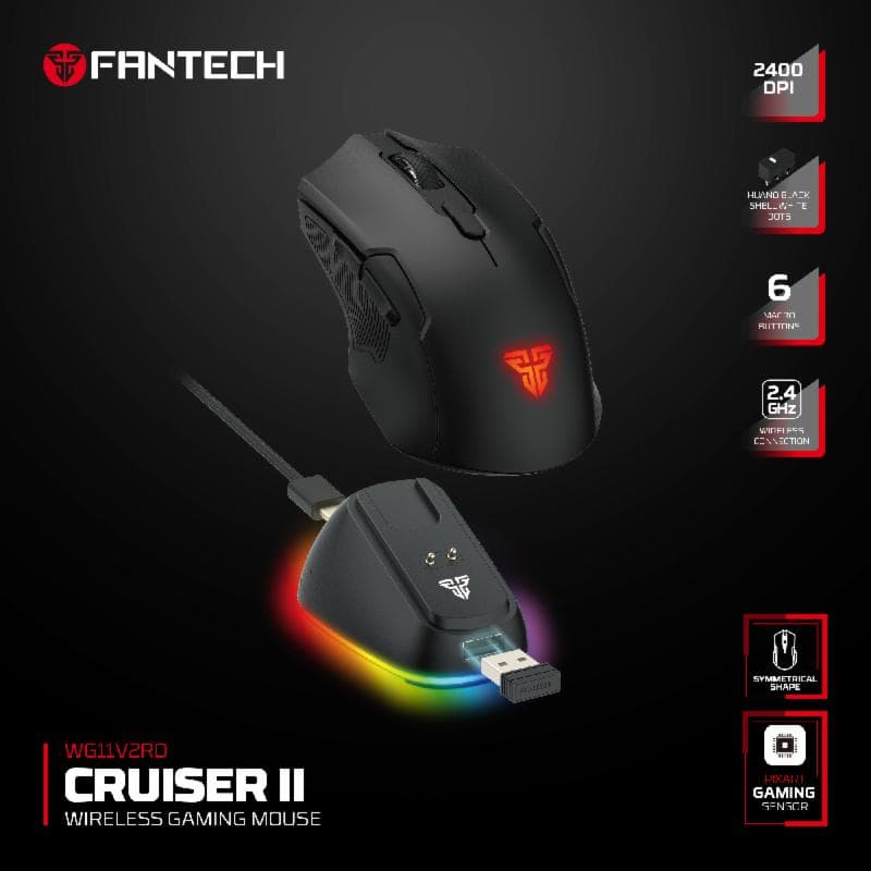 FANTECH CRUISER II WG11V2RD (BLACK) GAMING MOUSE