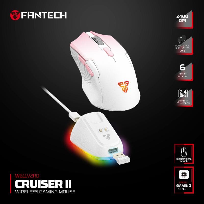 FANTECH CRUISER II WG11V2RD (PINK) GAMING MOUSE