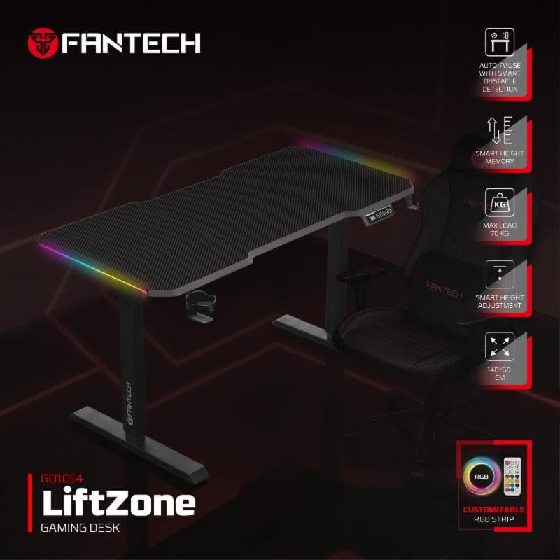FANTECH WORK STATION GD1014 ELECTRIC ADJUSTABLE DESK BLACK