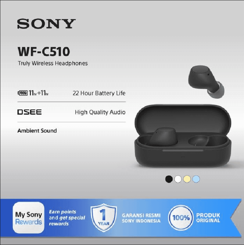 SONY WF-C510 (Black) Truly Wireless Earbuds