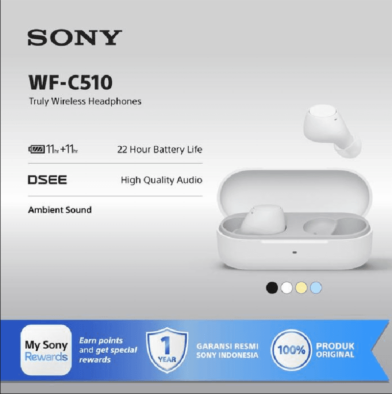 SONY WF-C510 (White) Truly Wireless Earbuds