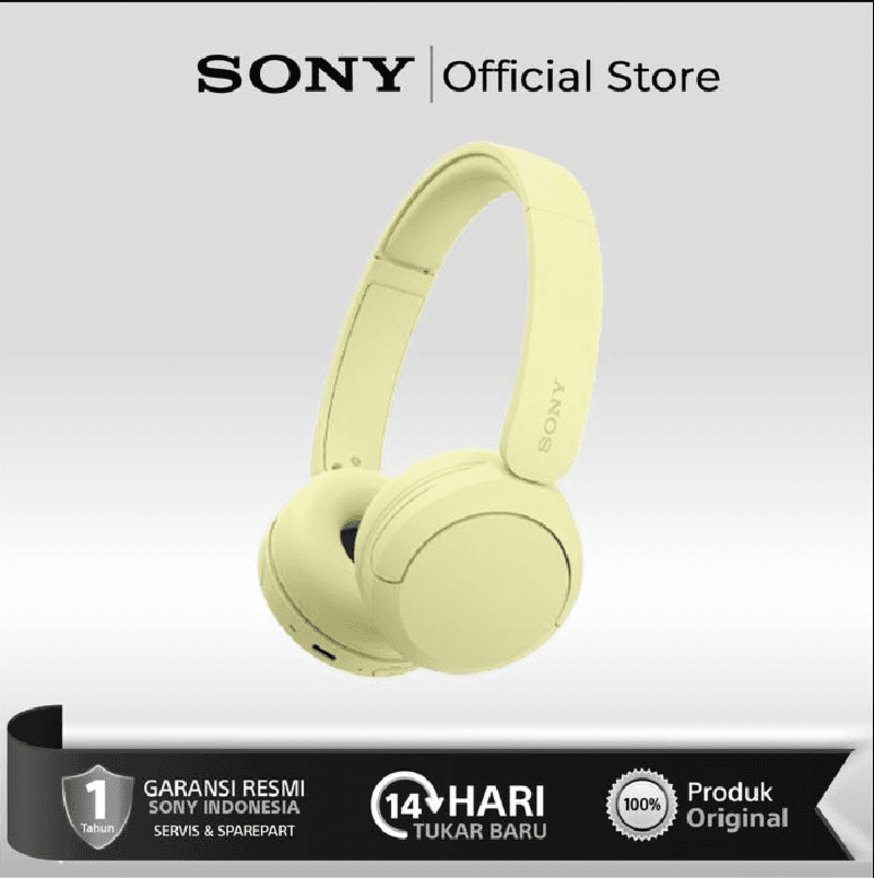 SONY WH-CH520 (Yellow) Wireless Bluetooth Headphones