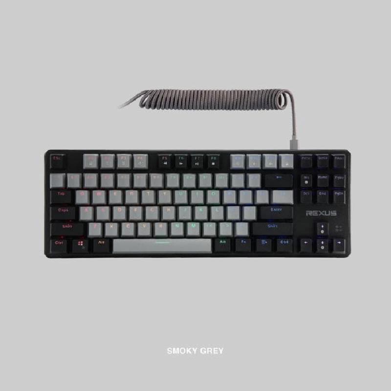 REXUS MX5.2 (GREY-BLACK / SMOKY GREY) RED SWITCH KEYBOARD MECHANICAL