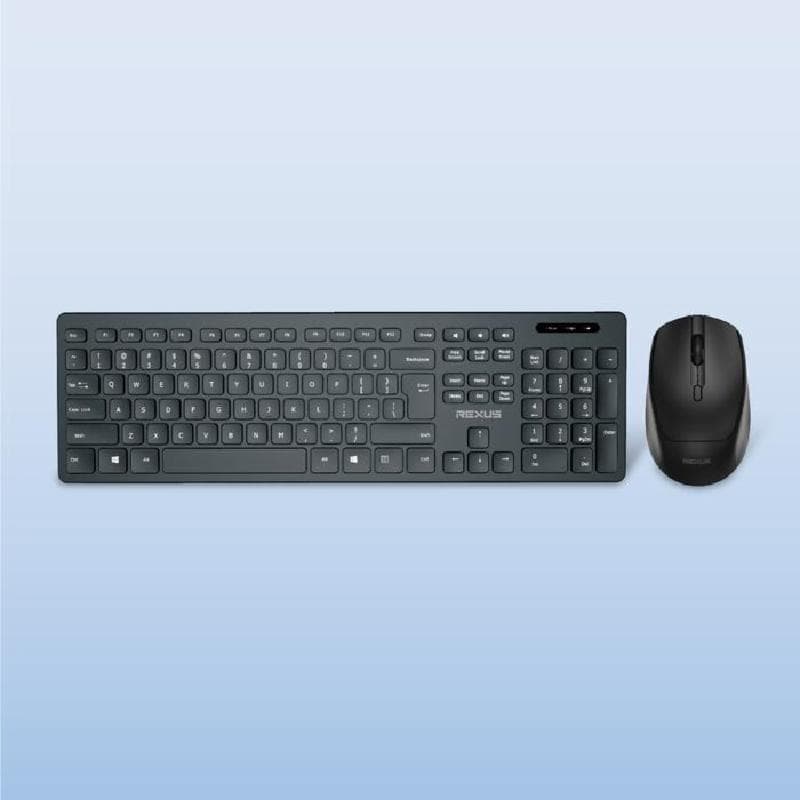 REXUS KM8 V.2 (BLACK) KEYBOARD MOUSE WIRELESS