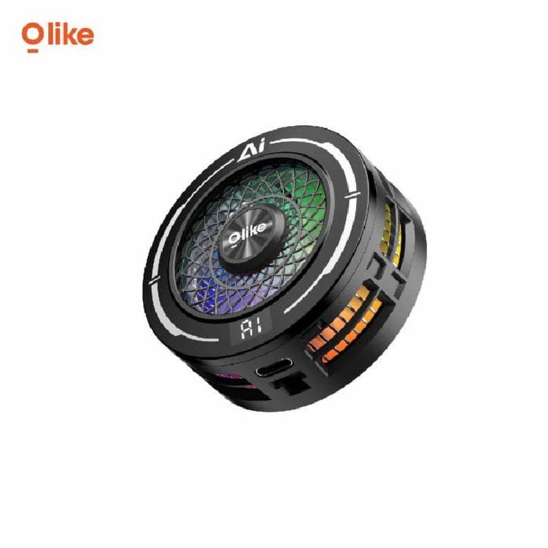 OLIKE CF1S (BLACK) Phone Magnetic Cooler Gaming Low Noise Ai Smart Cooling Technology Dynamic RGB LED