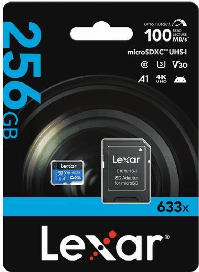 LEXAR 633X 256GB microSDXC 100/Mbs