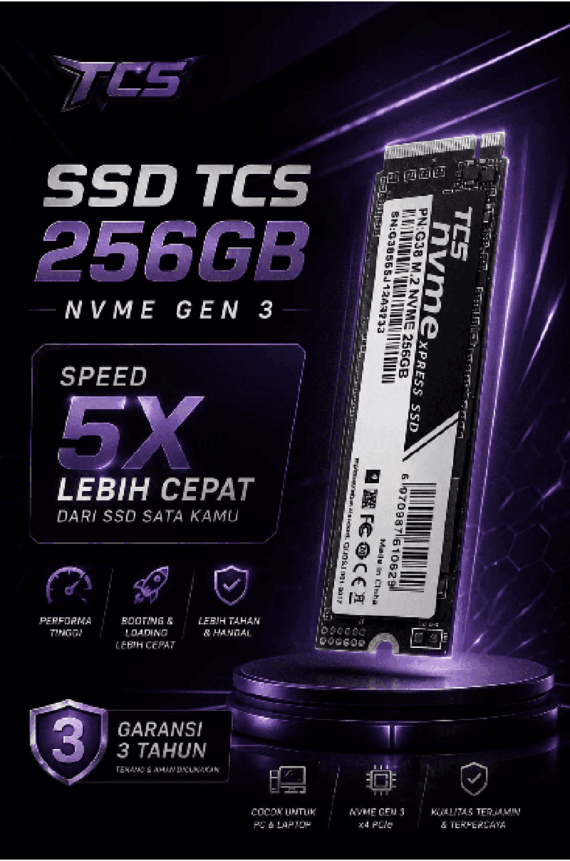 TCS 256GB SSD M.2 NVME PCIe Gen3x4