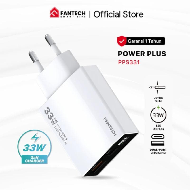 FANTECH POWER PLUS PPS331 (WHITE) 33 WATT GAN CHARGER