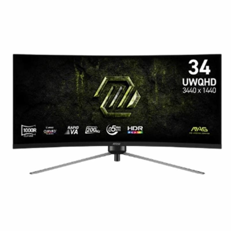 MSI MAG 345CQRF E20 34" VA Curved 1000R 3440x1440 1440p UWQHD 200Hz HDMI 2.0x2 DP HDR