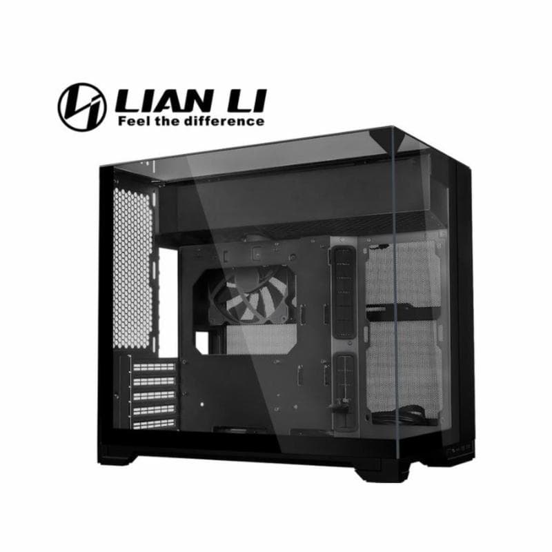 LIAN LI O11 VISION-M COMPACT (BLACK) Dual-Chamber m-ATX Mid Tower PC Free 1 Fan